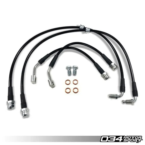 Stainless Steel Braided Brake Line Kit, 8S/8V.5 Audi TT RS & RS3