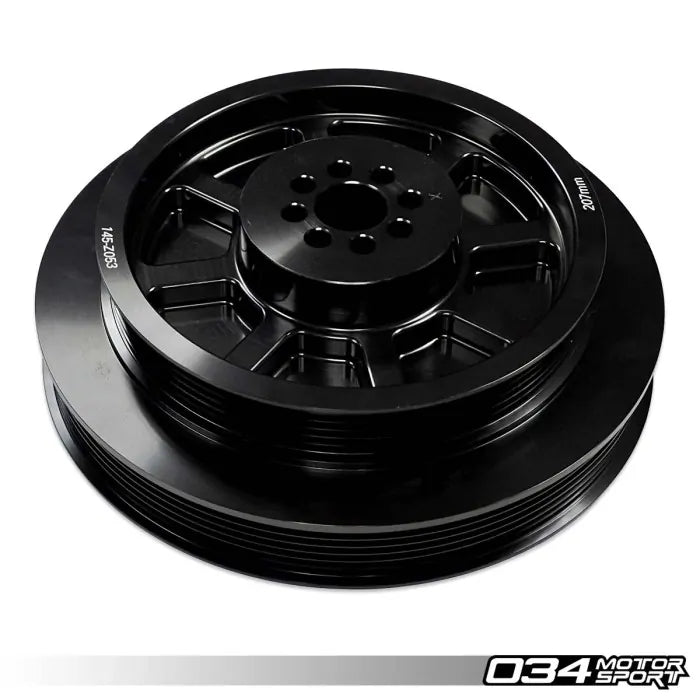 034Motorsport 3.0 TFSI Supercharger 207mm Crank Pulley Upgrade, B8/B8.5 Audi S4/S5/Q5/SQ5 & C7 Audi A6/A7