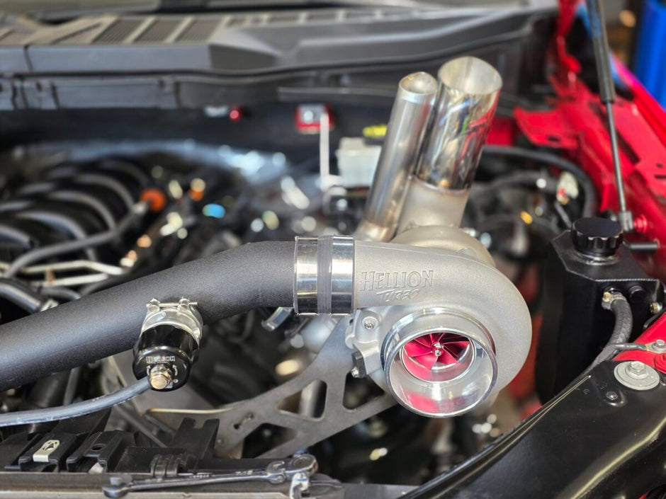 Hellion 2015-2025 Ford F-150 5.0L Top-Mount “Mirror Image” Twin Turbo System