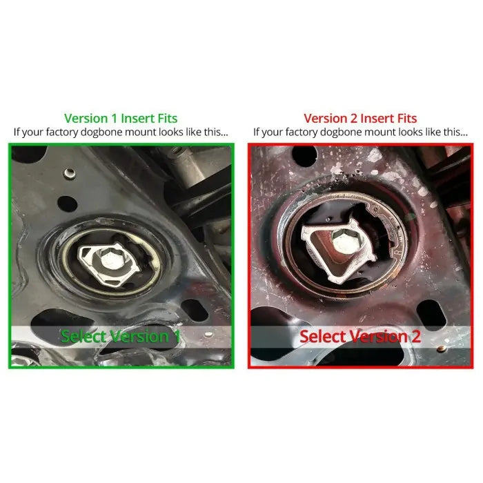 Billet Aluminum Upper & Lower Dogbone Mount Insert Pair, Volkswagen & Audi MQB And MQB EVO